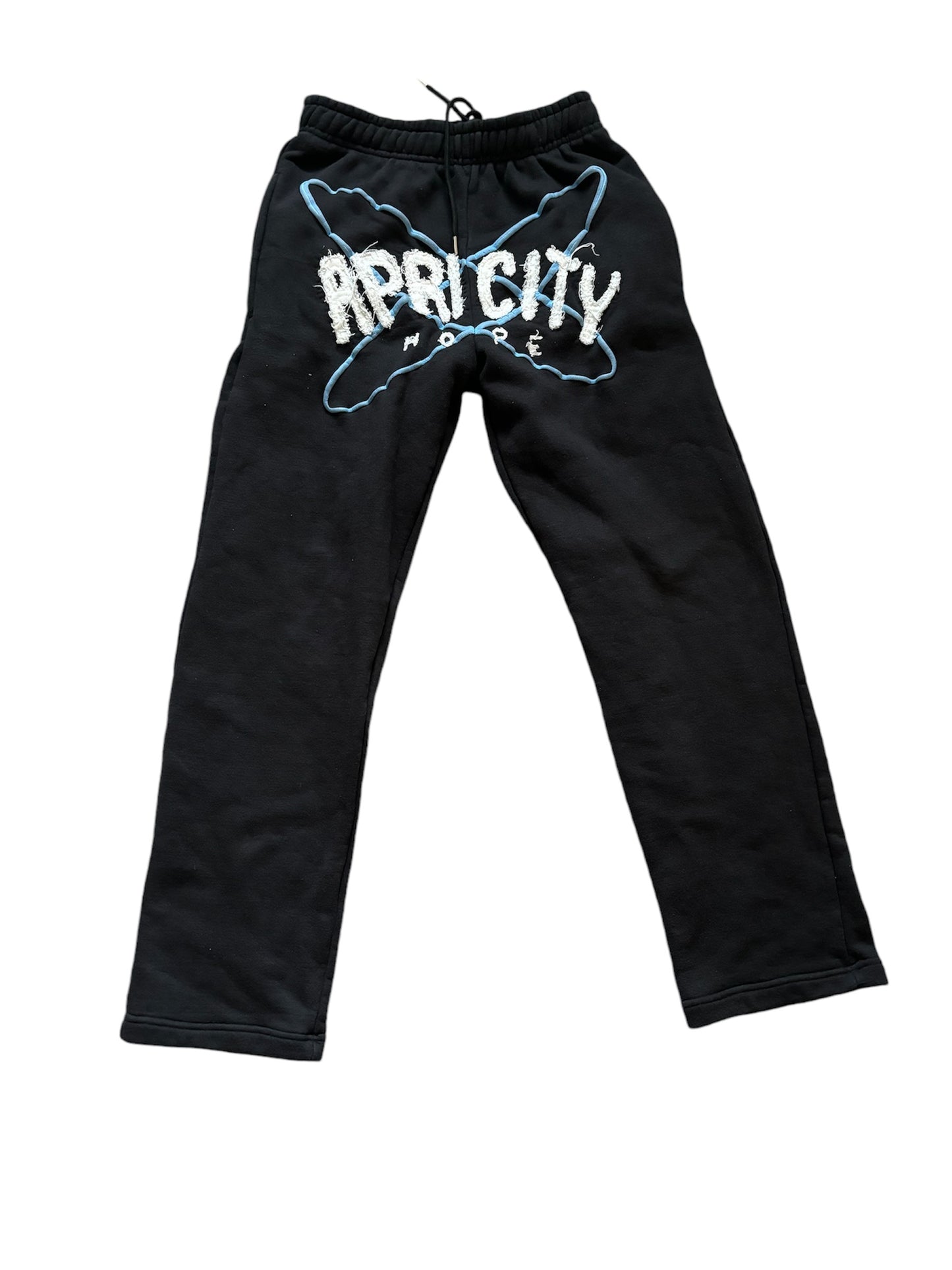 Black Apricity zip-up sweatpants