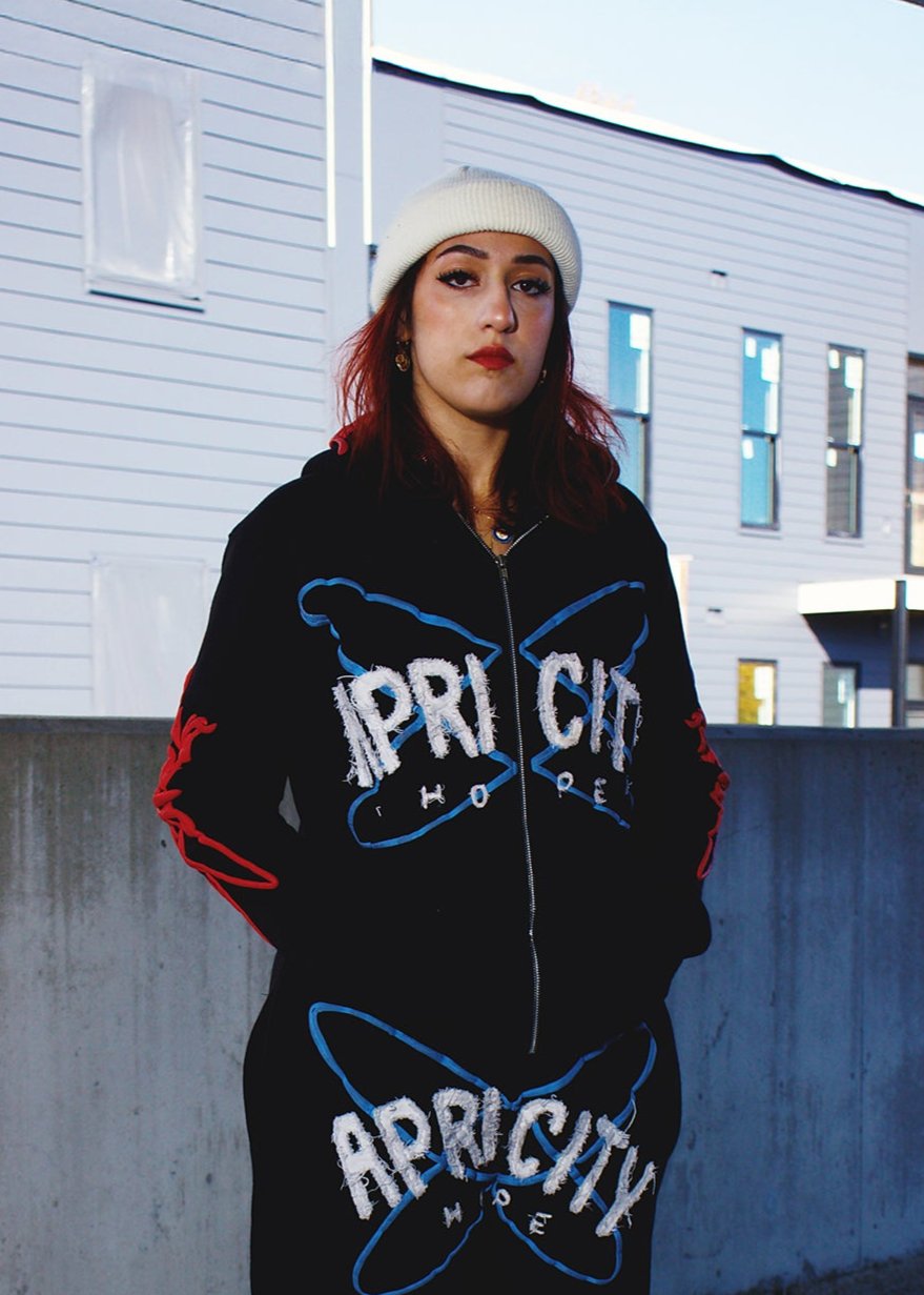 Black Apricity Zip-up Hoodie